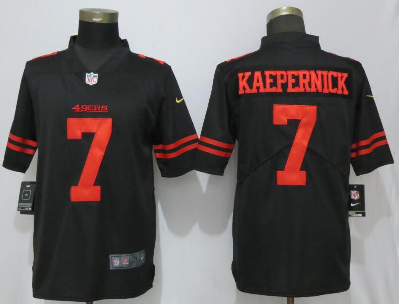 Men San Francisco 49ers 7 Kaepernick Black Nike Vapor Untouchable Limited Player NFL Jerseys